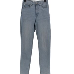 Spanx Women 8 High‎ Rise Slim Straight Jeans Light Wash Blue Stretch Denim
